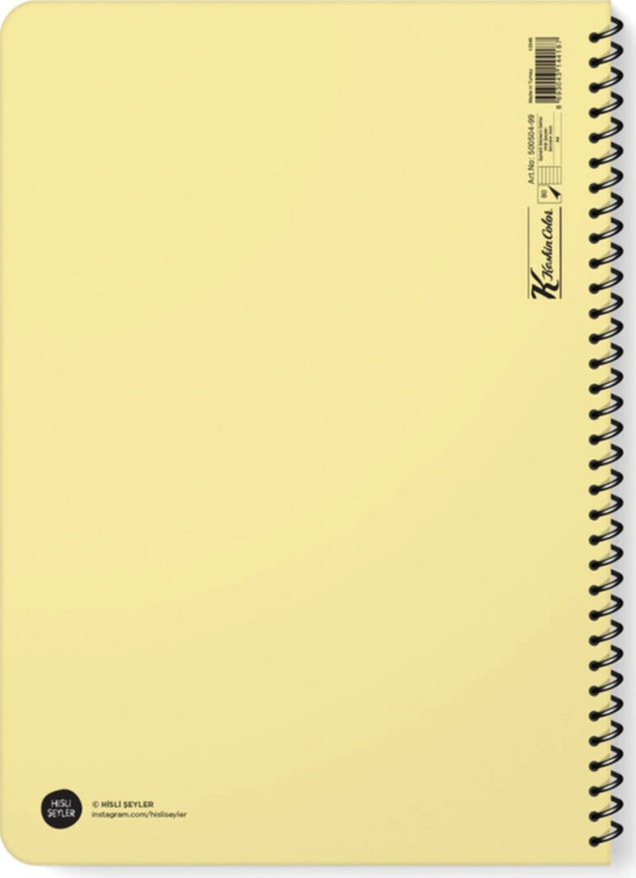 Hisli Şeyler Spiralli Stickerli Sıkıldım Artık Defter A4 80 Yaprak Kareli Karışık