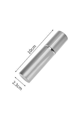 Mufunye 10 Ml Parfüm Şişesi, Parlak Eloksallı Alüminyum, 5 Adet Gümüş