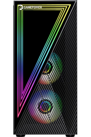 Gamepower Ravadin Atx 3 Argb Infinity Fan Temperli Cam 500w 80+ Ak930gmp240