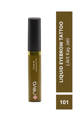Kahverengi Likit Kaş Maskarası & Liquid Eyebrow Tattoo 5ml No: 101 - Vegan & Temiz Içerikli Siyah