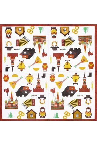 Super Prazdnik Tek Kullanımlık Mendil Rus Tarzı 33cm 1 Paket 12 Adet 360735389 Diğer