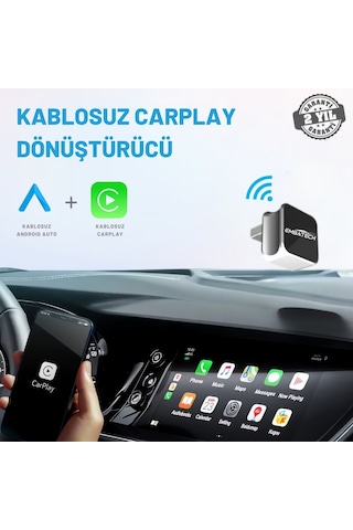 Embatech Araç Içi 2in1 Android Ve Apple Cihazlar Için Kablosuz Carplay Ve Android Auto Adaptörü Emt-001 Diğer