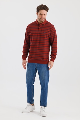 Alexander Gardi Alexandergardı Polo Yaka Çizgili Regular Fit Sweatshırt Wk25214 001