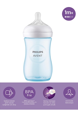 Philips Avent Natural Response Pp Mavi Biberon 1+ Ay 260 Ml PAV-SCY90321