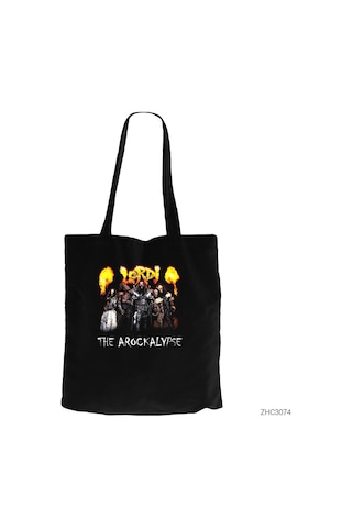 Lordi The Arockalypse Hard Rock Hallelujah Siyah Kanvas Bez Çanta
