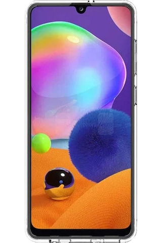 Samsung Galaxy A31 Uyumlu Şeffaf Kılıf 5 Peluş Tavşan Tasarımlı