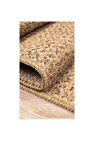 Naturel Sisal Jüt Rengi Hasır Halı Yıkanabilir Kaymaz Taban Dokuma Makine Tozumaz Koyu Bej