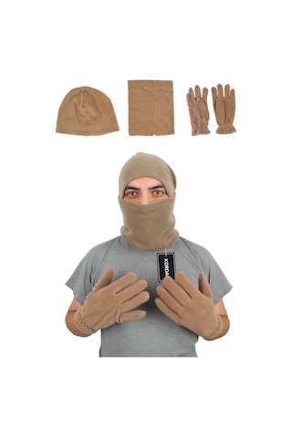 Kordak Termal İçlik Alt Üst Takım + Polar Bere + Boyunluk + Eldiven + Çorap Haki