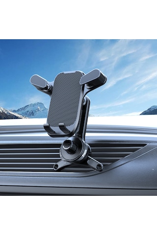 Uzun Ayaklı Araç İçi Telefon Tutucu 360 Dönebilen 8 Seviye Titreşim Önleyici Yerçekimli Tasarım 4.7-7.0 İnç 10.09x11.65x4.75cm