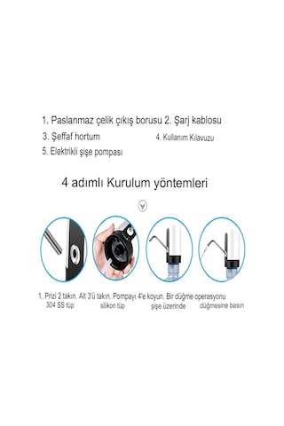 Otomatik Şarjlı Damacana Su Pompası Elektrikli