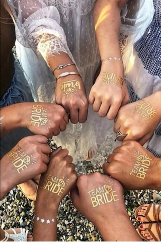 10 Ad Team Bride Geçici Dövme Bekarlığa Veda Bride To Be Dövmesi
