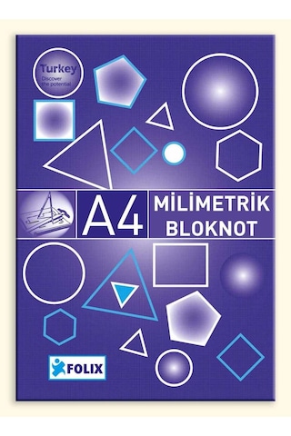 MİLİMETRİK Bloknot A4 MAVİ 30 Yaprak