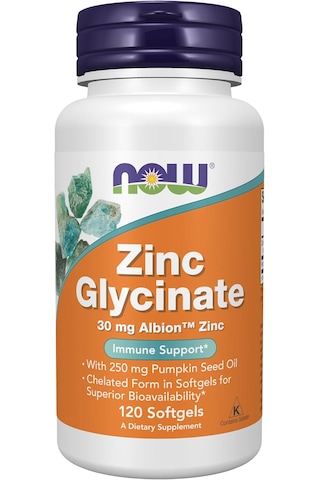 Now Foods Zinc Glycinate 120 Softgels Usa Menşeii Orijinal Dmmedicineden