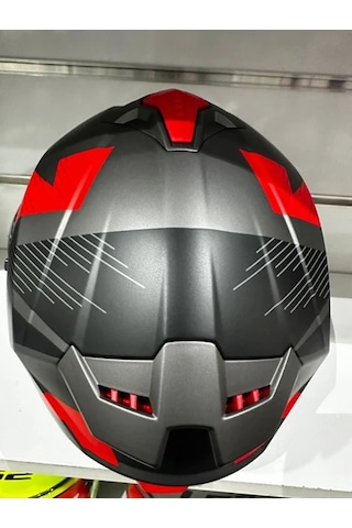 Sway Sw-865 St  Motosiklet Kaskı Gri Kırmızı