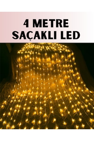 4 Metre Icicle Şelale Led Yılb Perde Işık Nrzsnt - 31 Sıcak Ambiyans