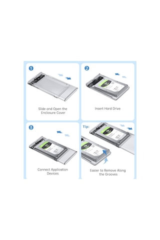 Aogo 2.5hd3 Yeni Vidasız Sürgülü 2.5" Usb 3.0 Harici Ssd Harddisk