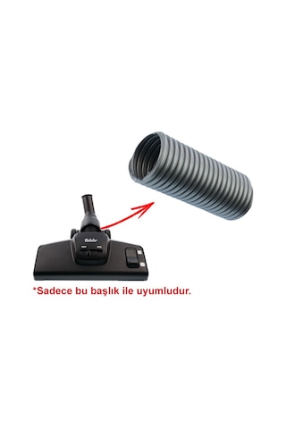 Srfn Ticaret Karaca Vantuz V8 Uyumlu Süpürge Emici Başlık Ara Hortum - 1 Adet