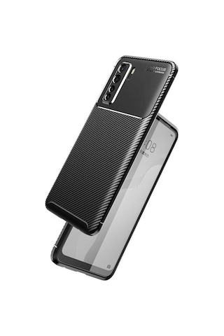 Huawei P40 Lite 5G Kilif Zore Negro Silikon Kapak-Siyah 525310924