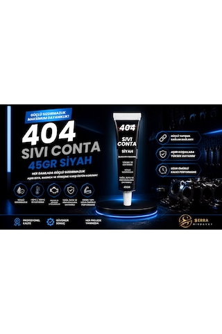 404 Kimya 404 Sıvı Conta Siyah 45 Gram 1 Adet