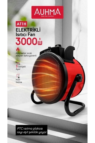 Belirtilmemiş Ultra Güçlü 3000 Watt Taşınabilir Elektrikli Portatif Isıtıcı Soba Sıcak Hava Üfleyen Fan Radyatör