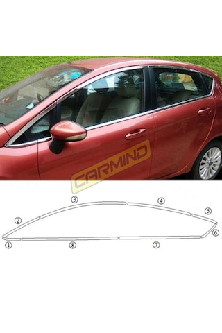 Ford Fiesta Krom Cam Çerçevesi Set 2009-2017 16 Parça