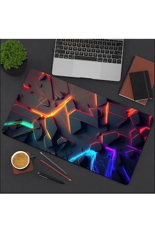 Sge Teknoloji 85x34 Cm 3d Boyut Tasarımı Kaydırmaz Taban Speed Yüzey Oyuncu Mouse Pad Gaming