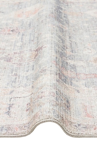 Eko Halı Grace Grc 02 Sky Vintage Halı Pastel Klasik Desenli Saçaklı Salon Halısı Gri