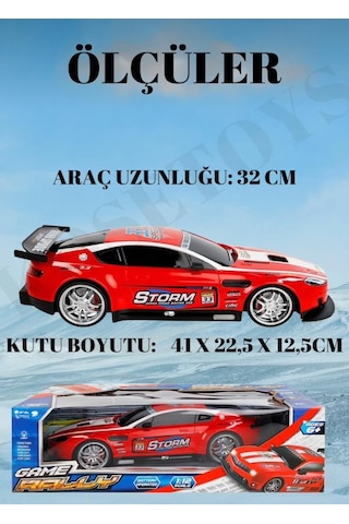 TıfılToys Uzaktan Kumandalı Full Fonksiyon Şarjlı Işıklı 1:12 Ölçekli Süper Hızlı Kırmızı Yarış Arabası
