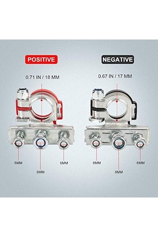 Yuntech01 Tam Bakır 1.2mm Nikel Kaplama Akü Bağlantı Ucu - 3'lü Çıkışlı Akü Terminale Dönüştürme Uygulaması
