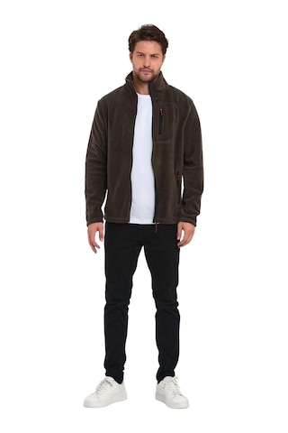 Genius Store Tam Fermuarlı 3 Cepli Tactical Outdoor Erkek Polar Ceket Haki