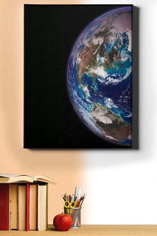 Webstyle Sayılarla Boyama Seti Kasnaklı Dünya'ya Bakış 50 X 65 Cm