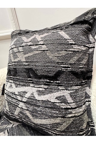 Nivemeshome Kırlent Kılıfı 45x45 Mateo 67-01 Antrasit Gri Antrasit Gri