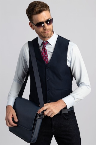 Tudors Slim Fit Dar Kesim Düz Cepli Erkek Yelek-3351