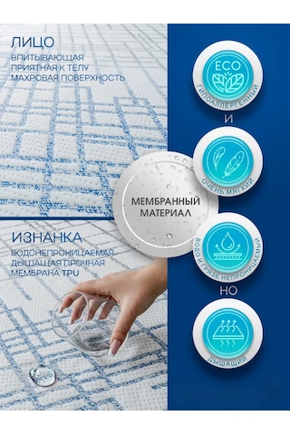 Torgovyj Dom 200x200 Su Geçirmez Lastikli Yatak Koruyucu 338382056