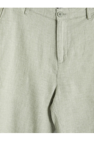 Lc Waikiki Yeşil Regular Fit Keten Karışımlı Erkek Chino Pantolon