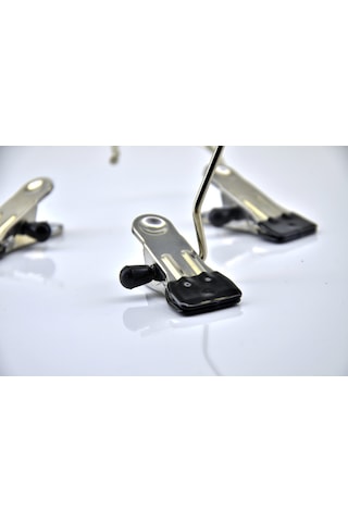 Metal Kancalı Mandal Askı 12 Li Beyaz - Gümüş