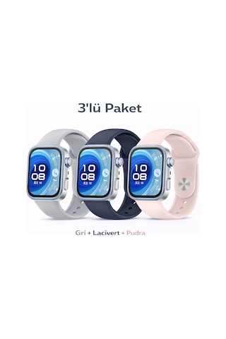 Huawei Watch Fit 3 / Fit 4 / Fit 4 Pro Uyumlu 3'lü Yumuşak Soft Yüksek Kalite Spor Kordon