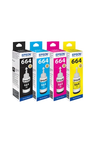 Epson T664 Mürekkep Seti CMYK 70 ML