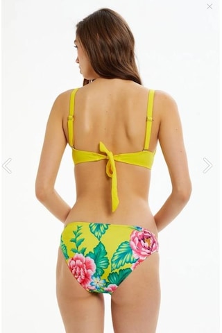 Argento Sarı Çiçek Desenli Kaplı Bikini Takımı 7178 Sarı