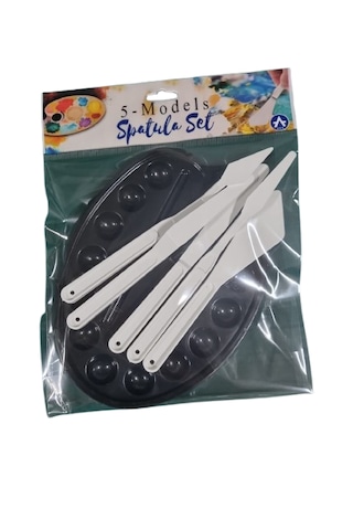5'li Resim Spatula & Palet Seti 2 Adet