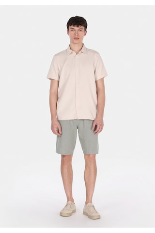 Colin's Colins Regular Fit Shirt Neck Düz Erkek Bej Kısa Kol Gömlek Cl1077227 Q1.v1 Beı Bej