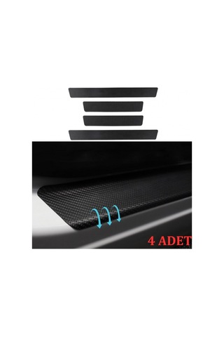 Oto Kapı Eşiği Sticker Karbon 4 Adet