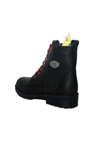 Jump 16505 A Siyah Fermuarlı Hakiki Deri Motor Bot Siyah