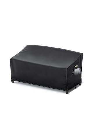 Haegs Çift Kişilik Bahçe Koltuk Örtüsü, Koruma Kılıfı, Su Geçirmez Açık Hava Bahçe Mobilya Kılıfları, Dış Mekan Sandalye Kılıfı Örtü Branda, Ağır Hizmet Tipi, 200-85-80cm - Siyah