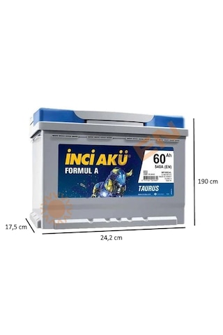 İnci Formul A Taurus 12 V 60 Ah 540 Cca Akü-yerinde Montaj
