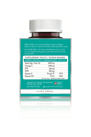 Sovital Ultra Omega 3 60 Adet