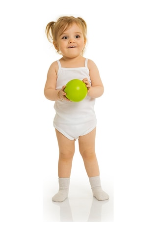 HelloBaby Beyaz Body İp Askılı