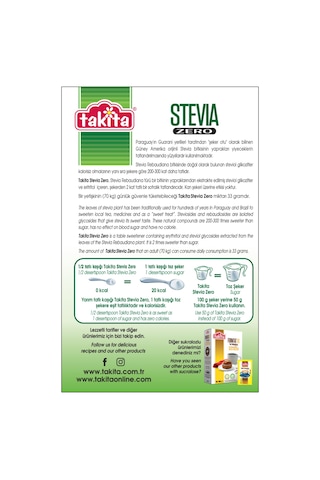 Takita Stevia Zero Toz Tatlandırıcı 250 G