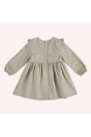 Kız Çocuk Nakış Detaylı Elbise Bej 2421gb26026-4909 001