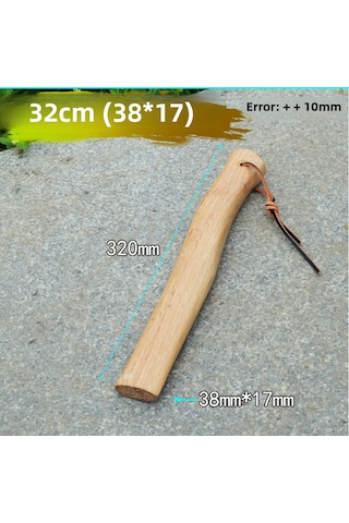 Monyee 32 Cm Deri Ipli Mini Bıçak Sapı - Kaliteli Qinggang Ahşap, Dayanıklı Ve Konforlu Tutuş, Odun İşleri İçin Uygun